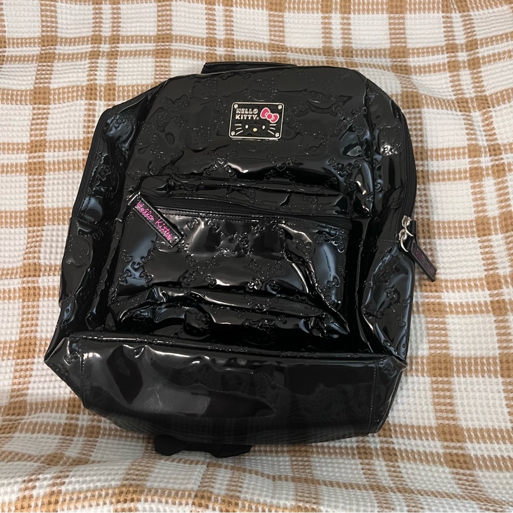 Hello Kitty Glossy Black Backpack